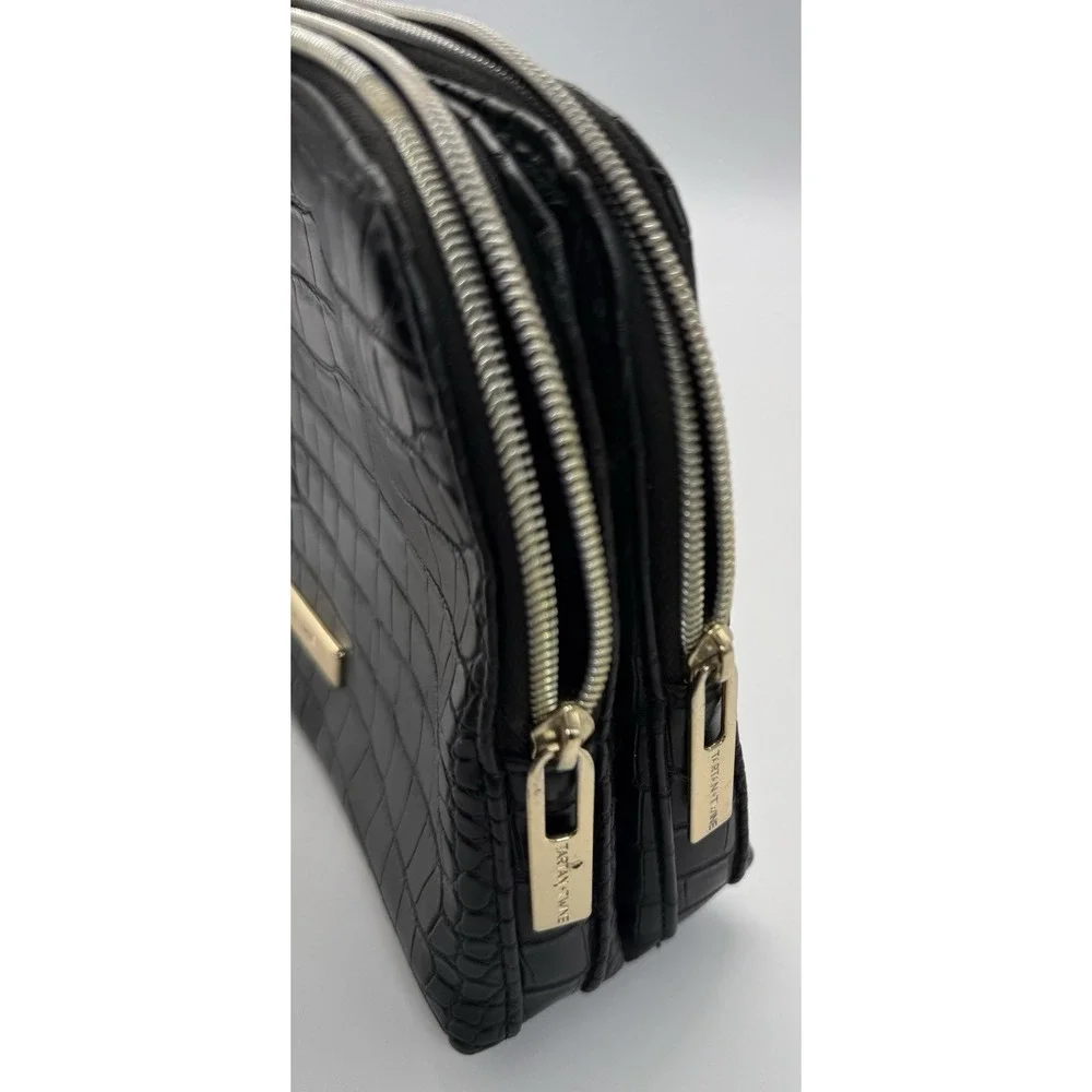 Tartan & Twine Croc‎ Double Zip Cosmetic Bag.